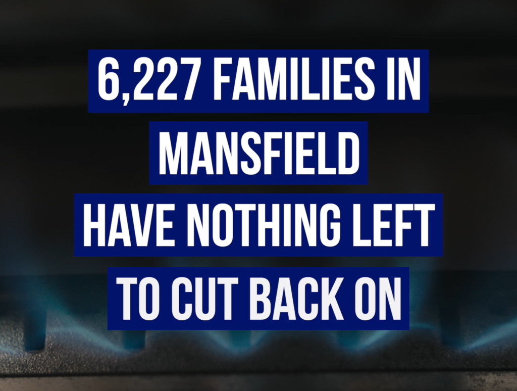 6,227 Families in Mansfield have nothing left to cut back on
